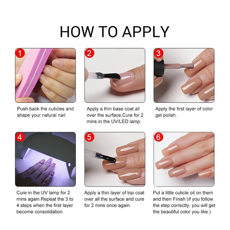 NAILCO Jelly Gel Nail Polish | HEMA-Free Soak Off UV LED Semi-Permanent Gel Varnish — 70 Colors