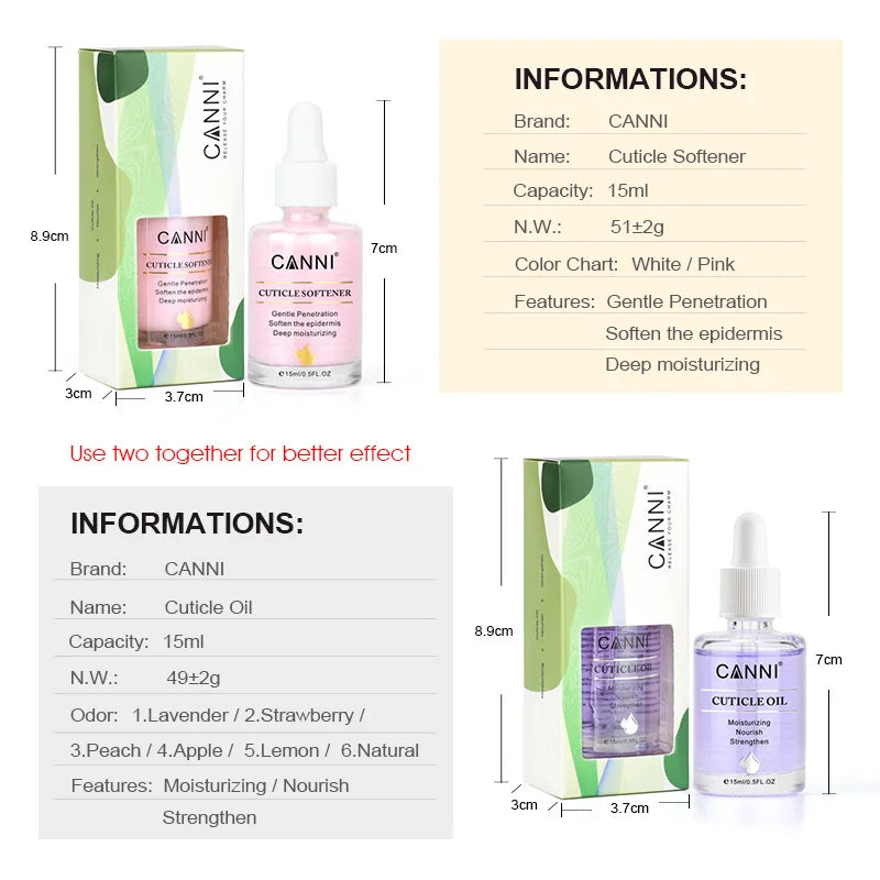 CANNI 15ml Cuticle Oil | 6 Scents | Deep Moisturizing Nail & Cuticle Softener
