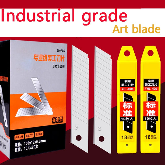 18mm SK5 Metal Replacement Blades – 10 Pieces Per Box for Utility Knives, Arts, Crafts & Paper Cutting | 1, 3, 5 & 10 Box Packs
