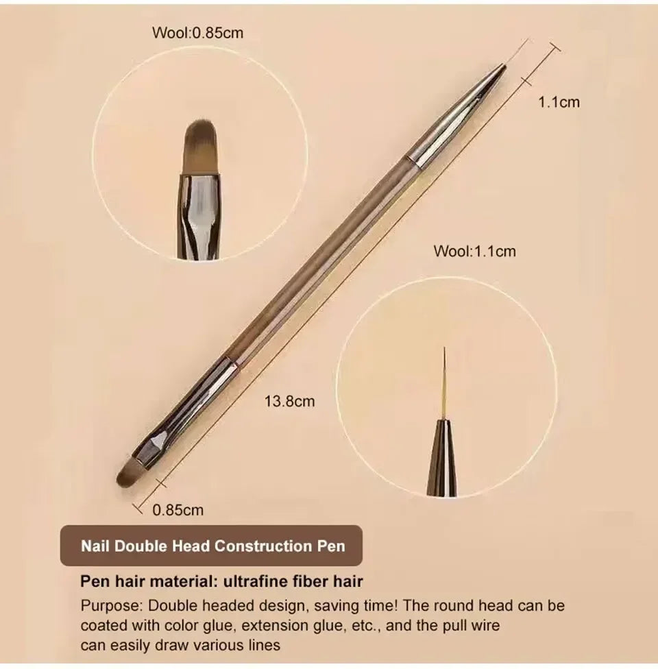 9PCS Nail Art Brush & Liner Set — DIY Acrylic Painting & Design Pens