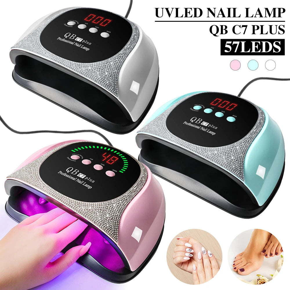 57 LED UV/LED Nail Lamp — Professional Gel Polish Curing Light with Diamond Design