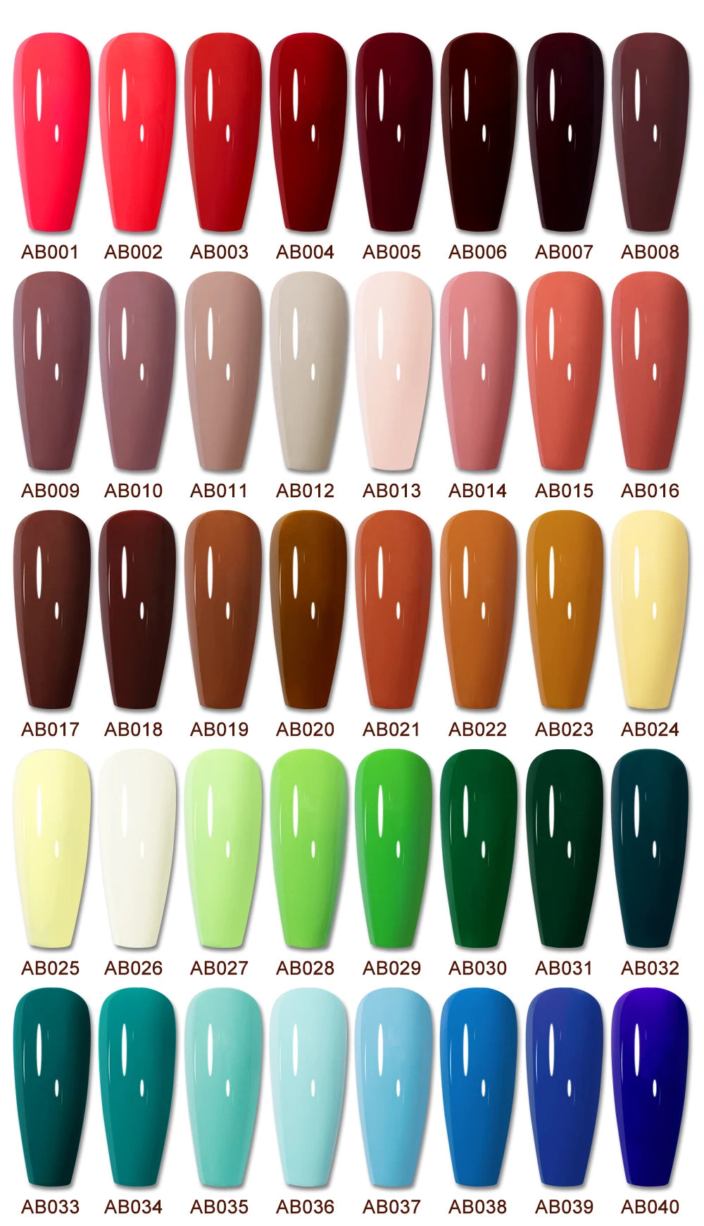YOKEFELLOW 6-Piece Gel Nail Polish Set | Fall & Winter Seasonal Colors | UV/LED Semi-Permanent Gel Varnish