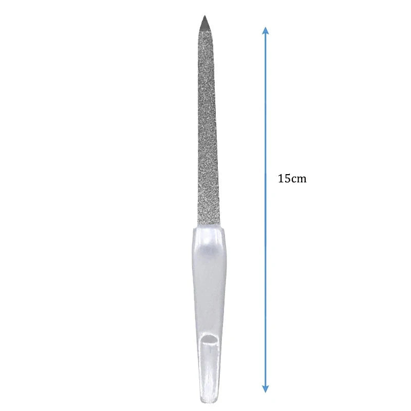 Professional Metal Nail File — Double-Sided Stainless Steel Manicure Tool