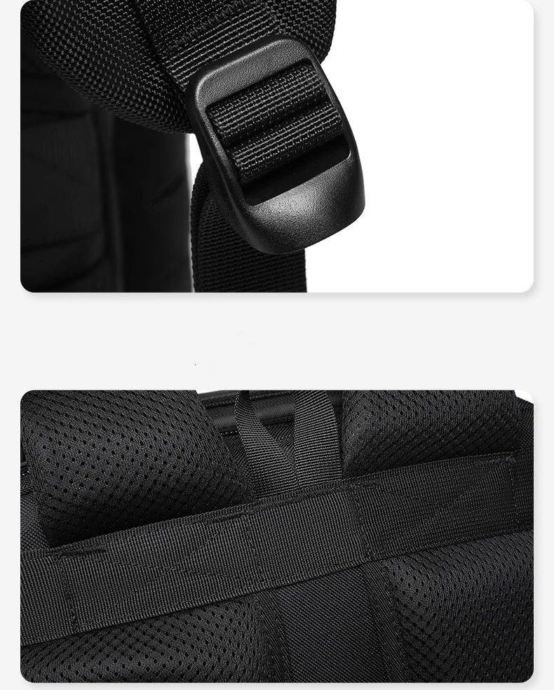 Ozuko Men's Waterproof Travel Backpack | Large Capacity Laptop Bag with Shoe Compartment