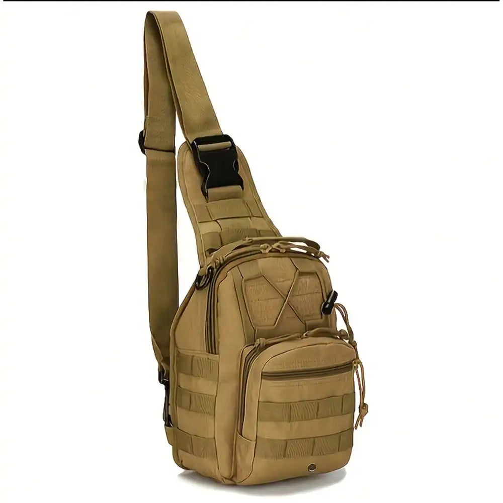 Men's Outdoor MOLLE Chest Bag Camo Shoulder Bag Sling Backpack Oxford Mountain Climbing Camping Fishing Trekking Chest Pack