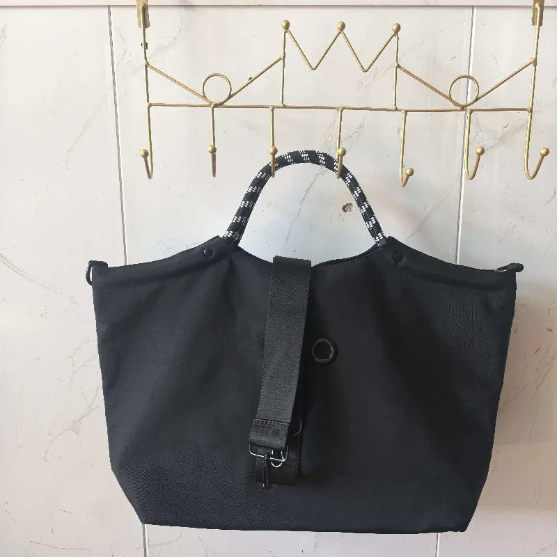 Women's Large Capacity Canvas Commuter Bag — Lightweight Tote Handbag