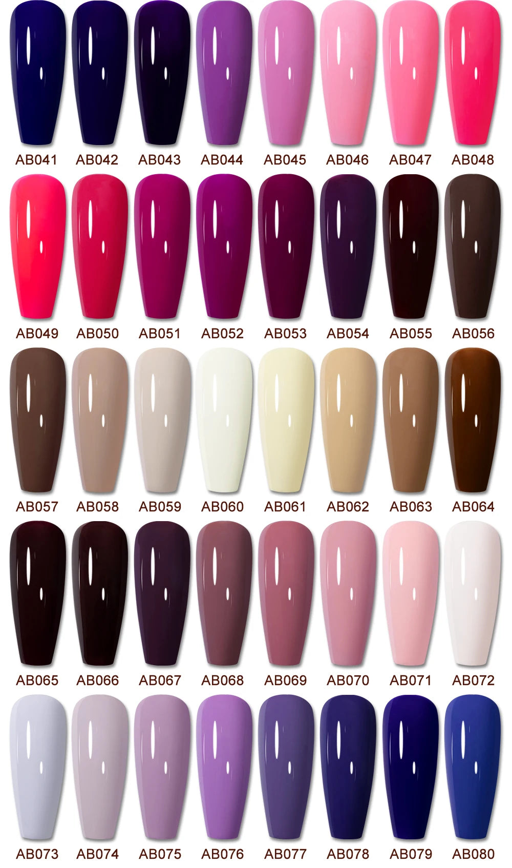 YOKEFELLOW 6-Piece Gel Nail Polish Set | Fall & Winter Seasonal Colors | UV/LED Semi-Permanent Gel Varnish