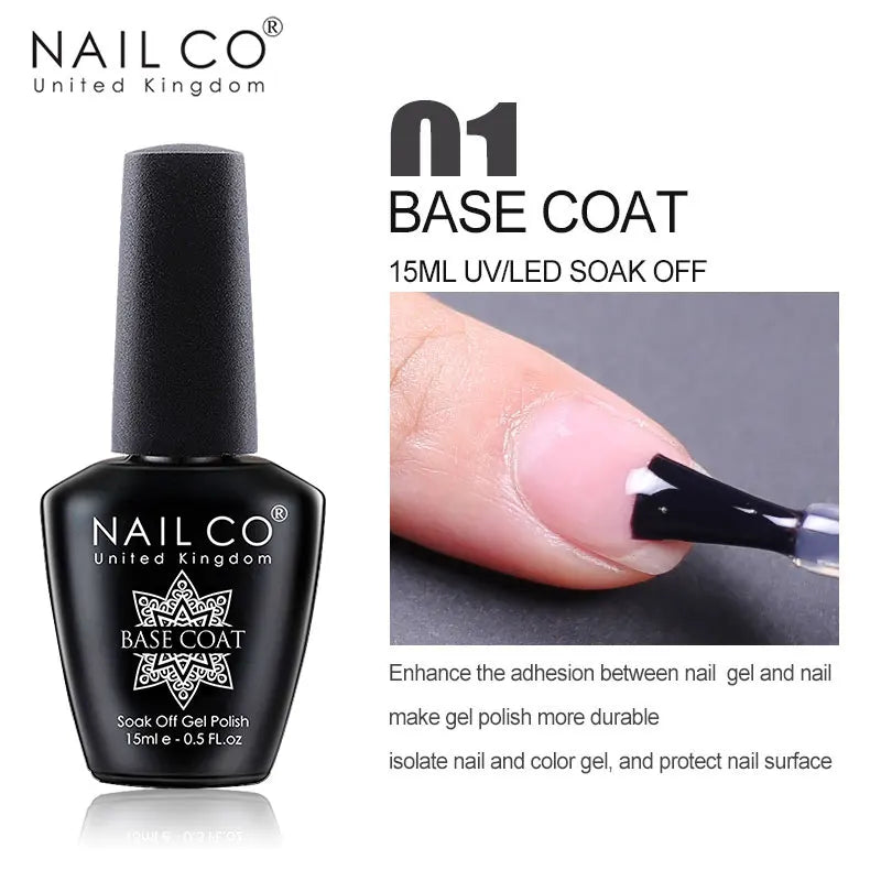 NAILCO Gel Nail Polish 15ml | 333 Colors UV/LED Soak-Off Semi-Permanent Gel Varnish | Long-Lasting Natural Resin Formula