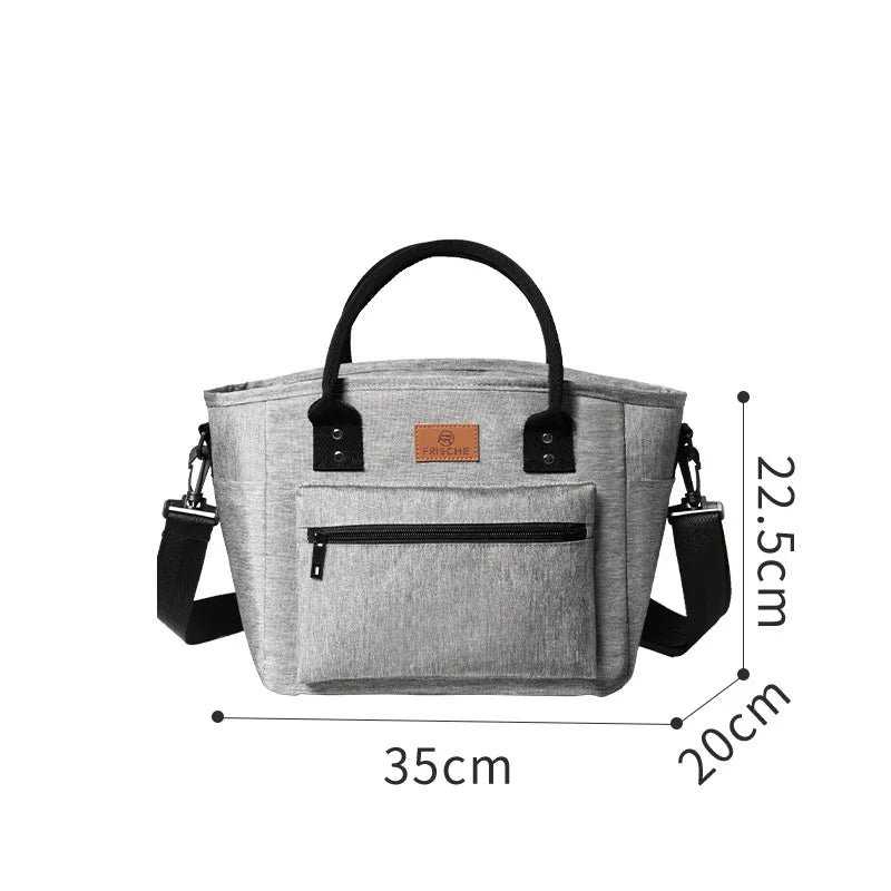 Portable Insulated Lunch Box Bag – Waterproof Picnic & Office Tote with Ice Pack Pocket