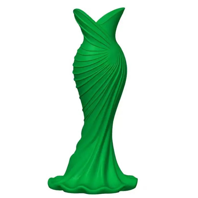 Dress-Shaped Sculptural Decorative Vase