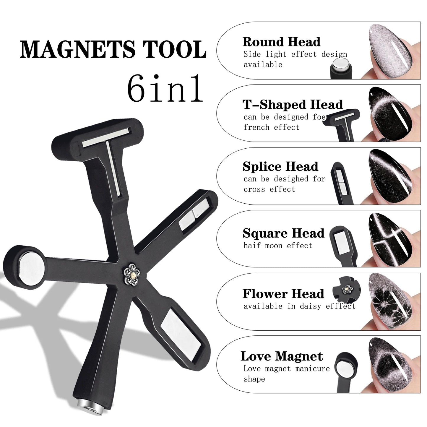 Cat Eye Magnetic Nail Wand — Multi-Function Gel Polish Magnet Tool