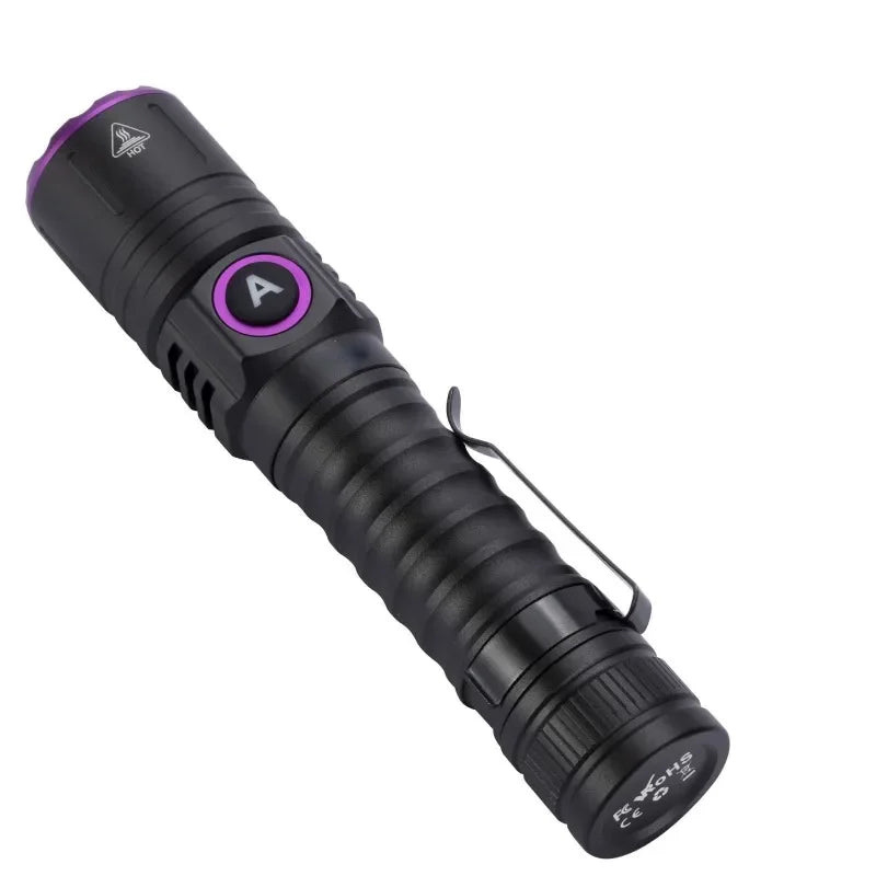 15W 365nm High Power UV Flashlight Ultraviolet Blacklight Detector Pet Urine Dry Stains Bed Bug Scorpions Fluorescence Light