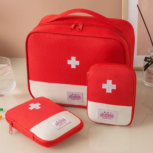 Portable First Aid & Medical Storage Bag – Oxford Cloth, Foldable, Multi-Pocket Organizer for Home, Travel & Outdoor | S, M, L