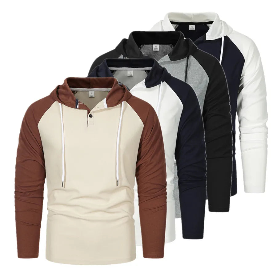 Men's Hoodie Hooded Color Block Pocket Sports & Outdoor Streetwear Cool Casual Spring & Fall Clothing Apparel Hoodies Sweatshirt