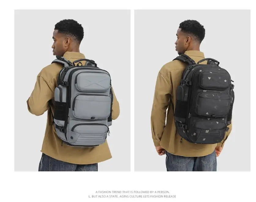 Large Capacity Waterproof Travel Backpack | Men's Outdoor Multi-Function Weekend Bag