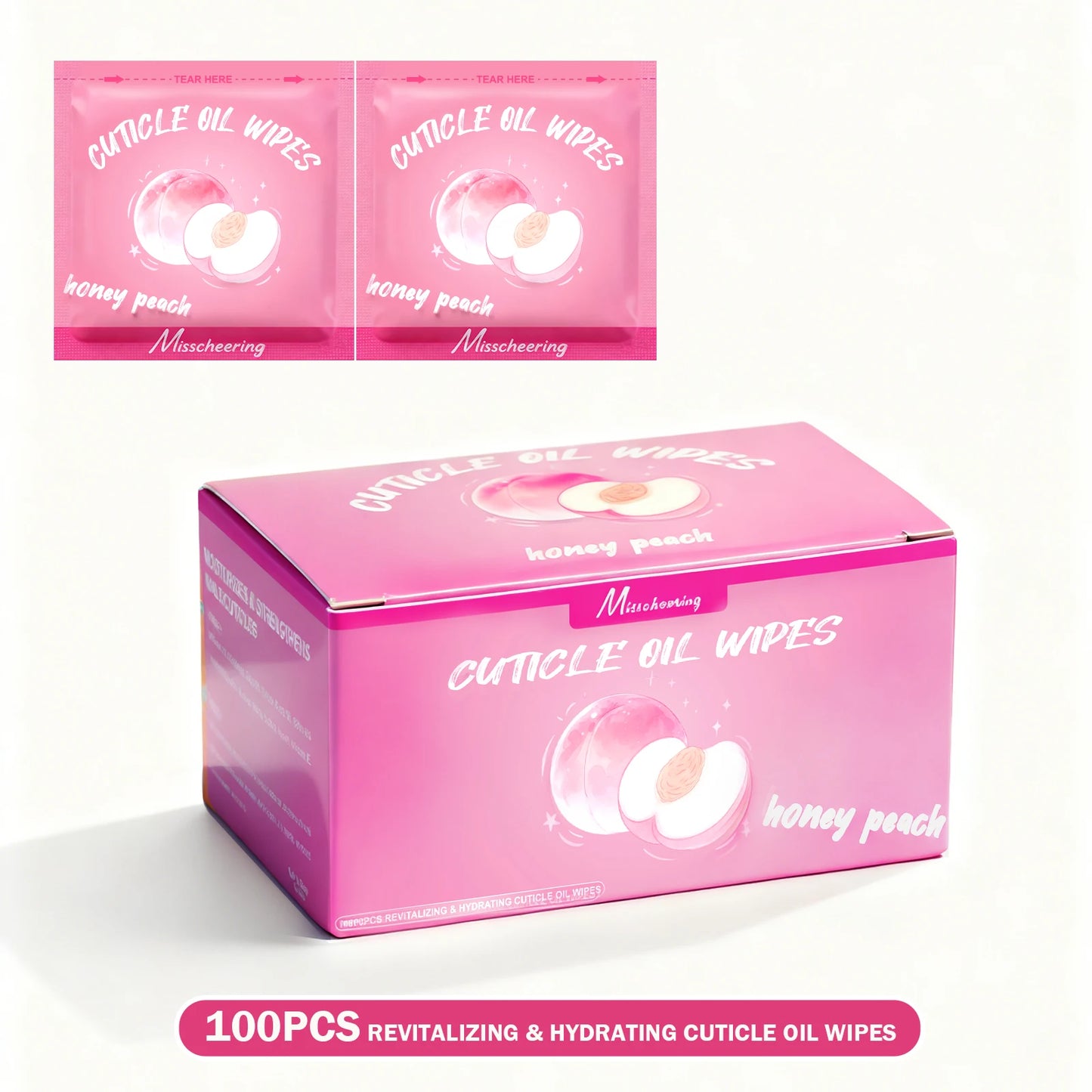 Mini Disposable Cuticle Oil Wipes | 100 Pcs | 6 Scents | Daily Nail & Cuticle Care