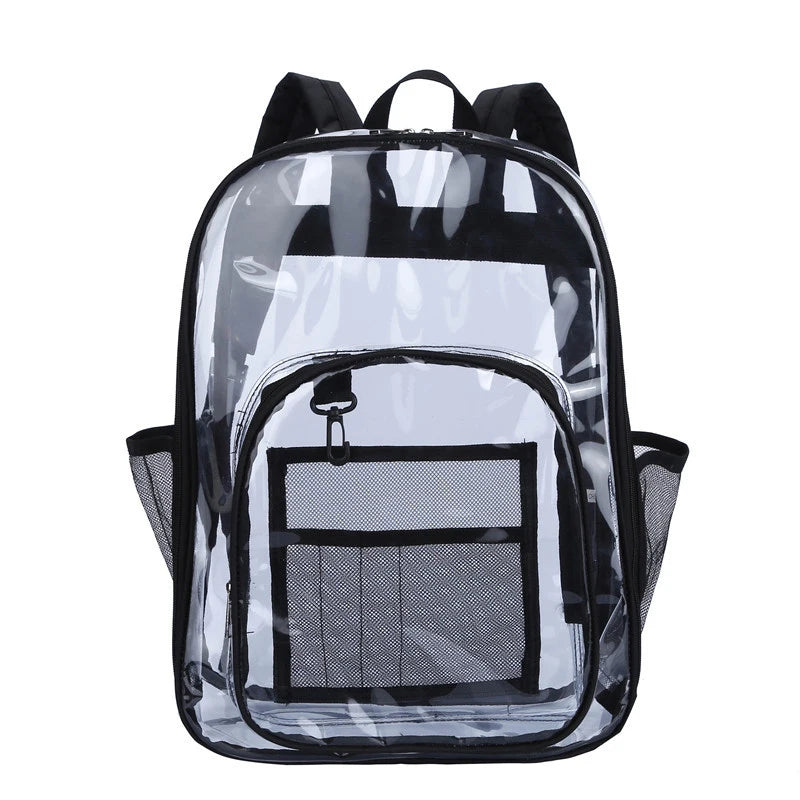 Clear PVC Transparent Backpack – Unisex Large Capacity Waterproof Shoulder Bag