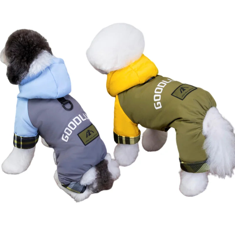 Waterproof Pet Jumpsuits Winter Fleece Dog Clothes Coat with D-ring For Small Dogs Yorkshire Bichon Puppy Clothing ropa perro