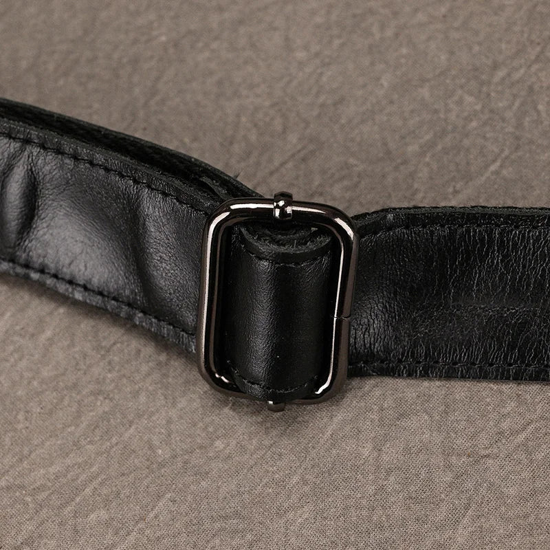 Luufan Crazy Horse Cowhide Leather Waist Bag — Men's Mini Travel Fanny Pack & Phone Pouch