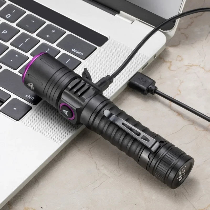 15W 365nm High Power UV Flashlight Ultraviolet Blacklight Detector Pet Urine Dry Stains Bed Bug Scorpions Fluorescence Light