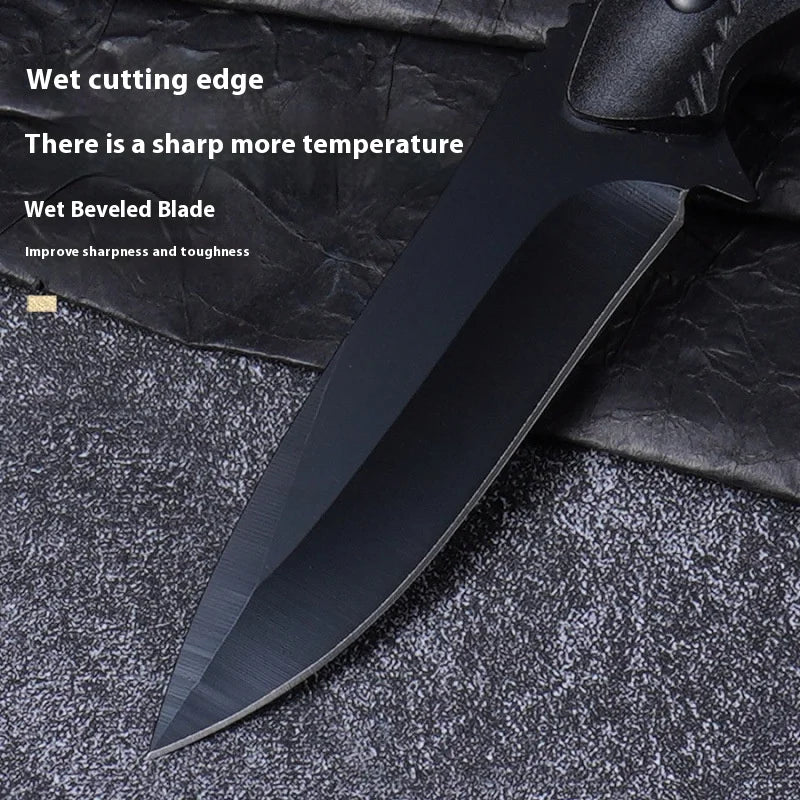 Portable EDC Fixed Blade Knife – Non-Slip Handle, Stainless Steel Blade | Kitchen, Camping, Hiking & Daily Use | White & Black