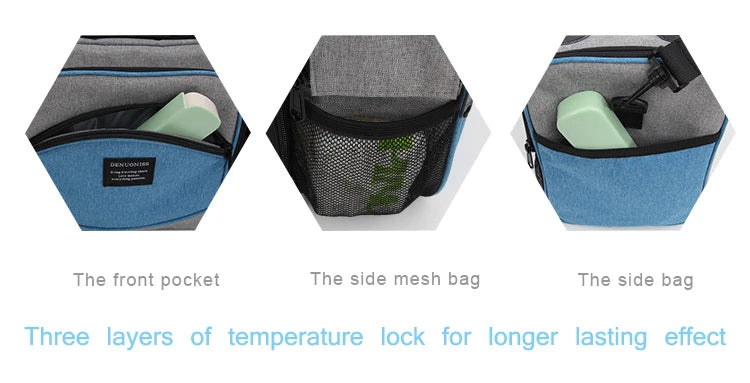 Insulated Lunch Bag — Waterproof Thermal Food Container with Adjustable Shoulder Strap