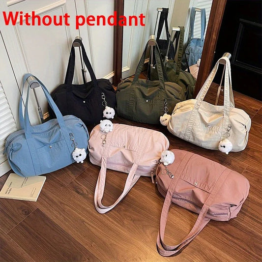 FXZLLQ Women's Large Nylon Weekender Bag – Lightweight Waterproof Travel Duffle for Gym, Overnight & Weekend Trips