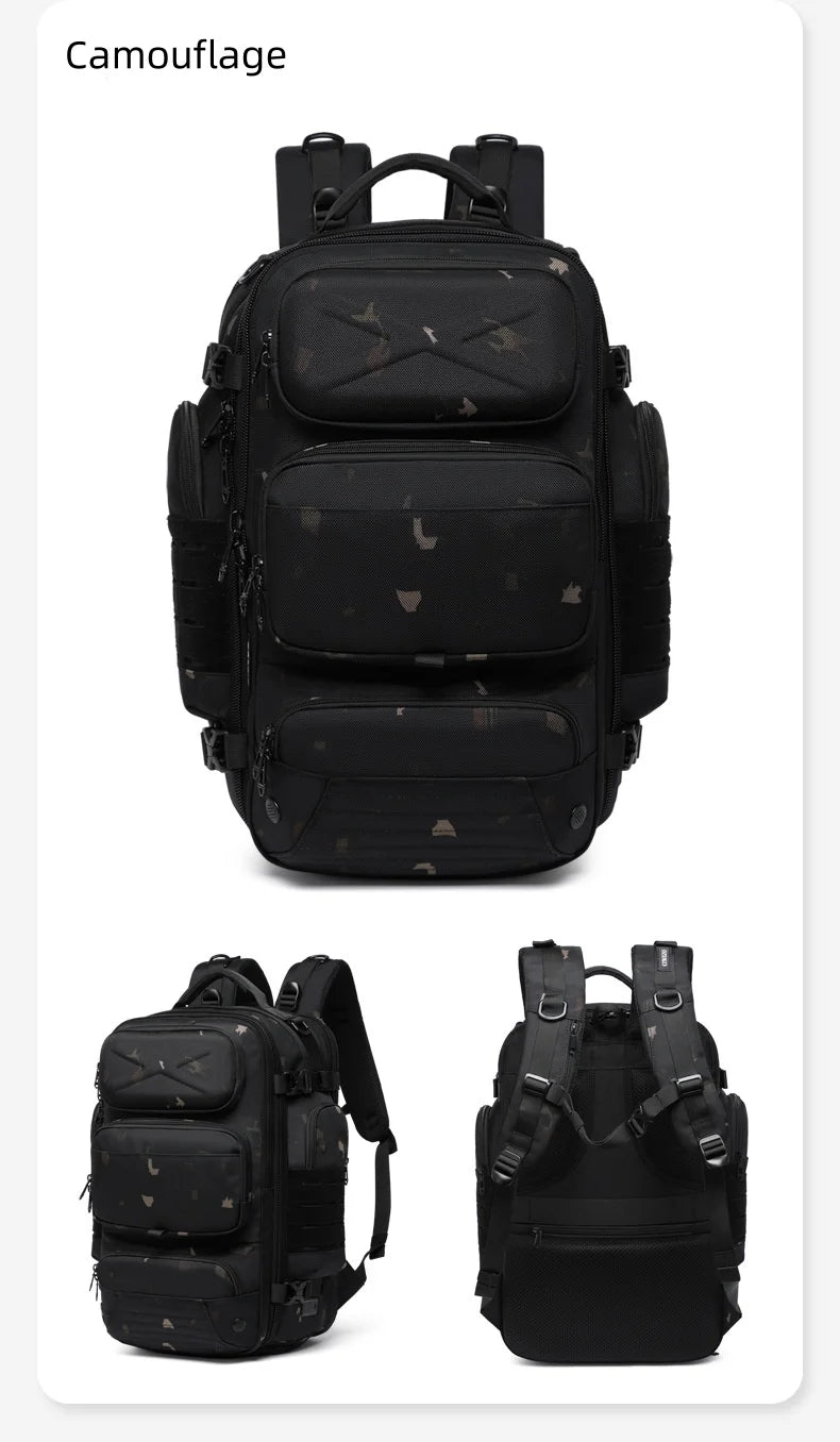 Ozuko Men's Waterproof Travel Backpack | Large Capacity Laptop Bag with Shoe Compartment