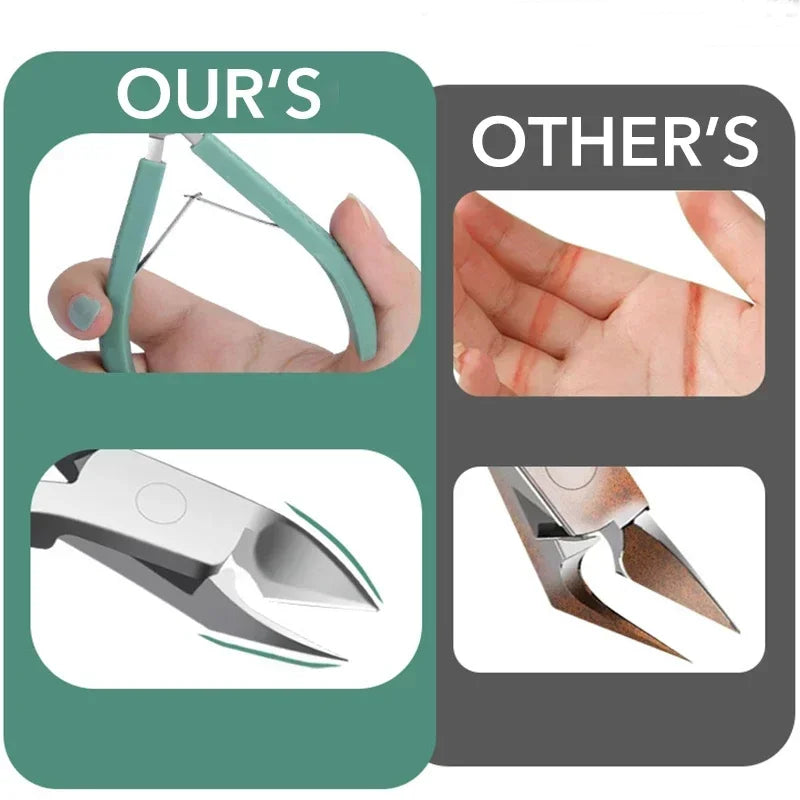Cuticle Nippers & Nail Clipper Set | Stainless Steel Ingrown Nail & Dead Skin Remover