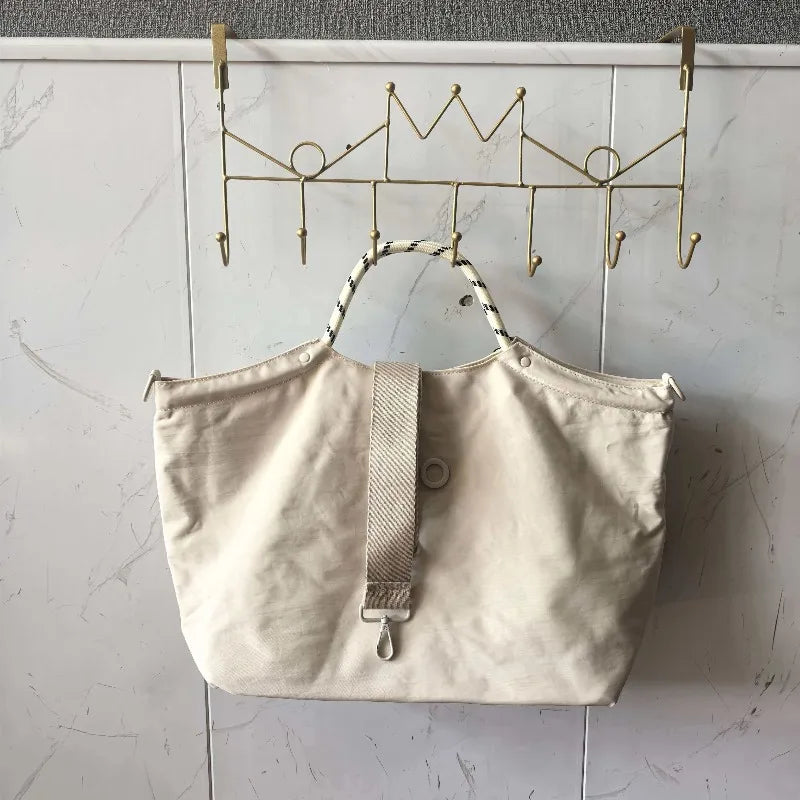 Women's Large Capacity Canvas Commuter Bag — Lightweight Tote Handbag