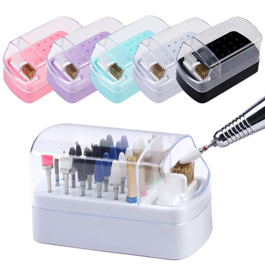 30-Slot Nail Polish Organizer | Acrylic Portable Display Stand | Dustproof Nail Polish Holder for Salon & Home