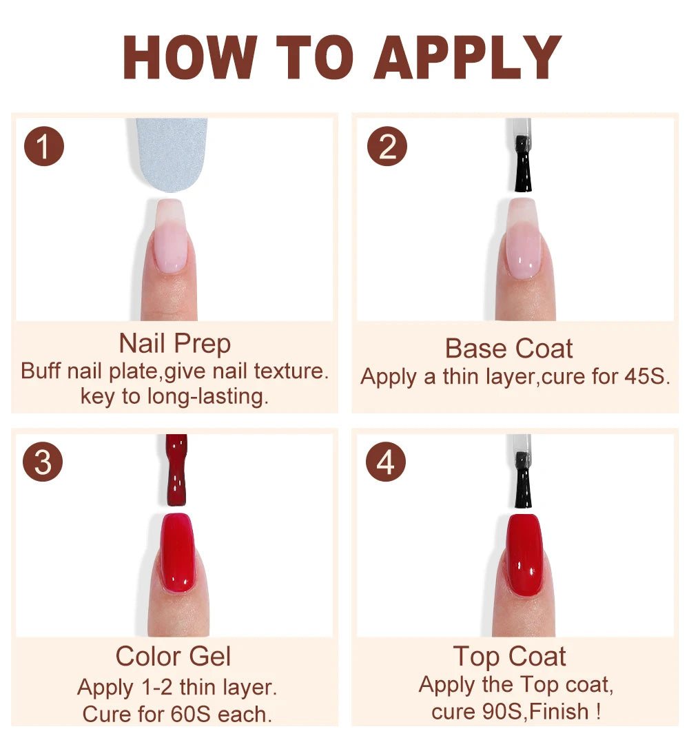 YOKEFELLOW 6-Piece Gel Nail Polish Set | Fall & Winter Seasonal Colors | UV/LED Semi-Permanent Gel Varnish