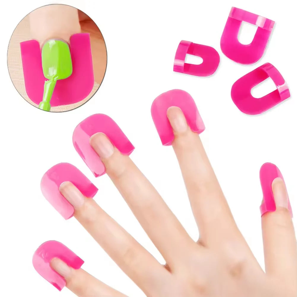 LULAA 26Pcs Shape Nail Polish Protector for Nail Painting Cuticle Protector Tape Nail Guards Spill Proof Stickers Bagged