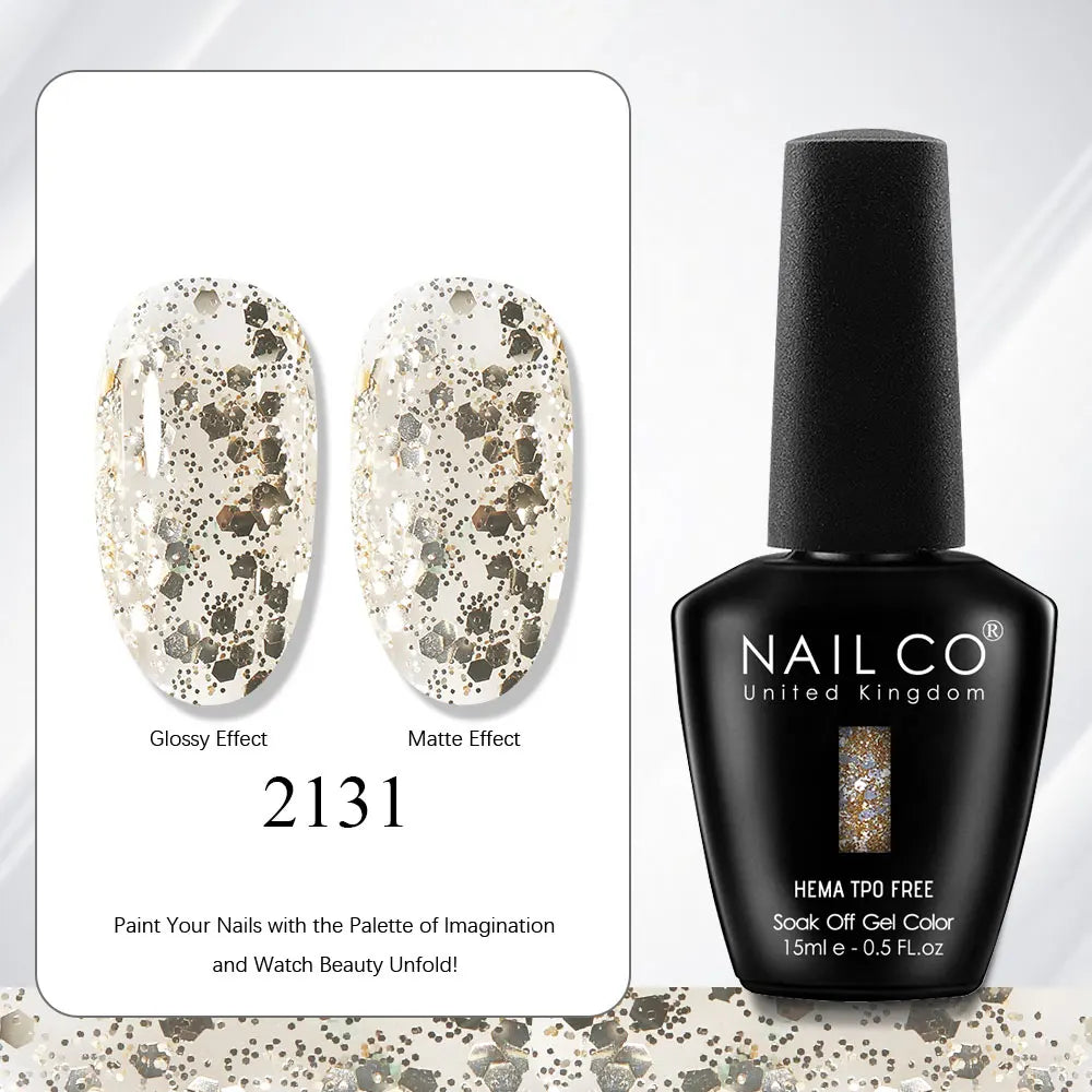 NAILCO Gel Nail Polish 15ml | 333 Colors UV/LED Soak-Off Semi-Permanent Gel Varnish | Long-Lasting Natural Resin Formula