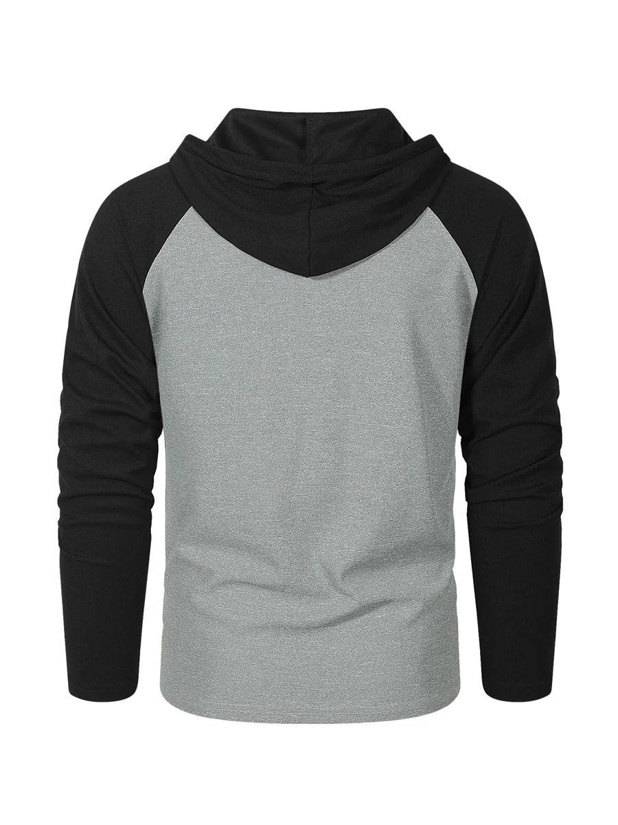 Men's Hoodie Hooded Color Block Pocket Sports & Outdoor Streetwear Cool Casual Spring & Fall Clothing Apparel Hoodies Sweatshirt