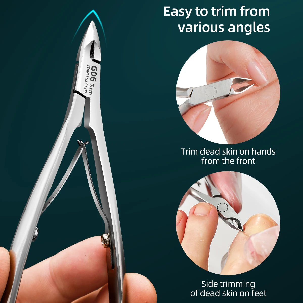 Professional Nail Cuticle Scissors | Stainless Steel Double Fork Cuticle Clipper