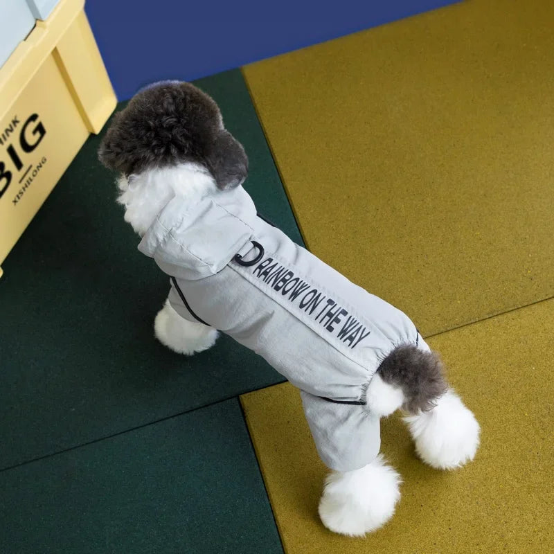 Waterproof Pet Jumpsuits Winter Fleece Dog Clothes Coat with D-ring For Small Dogs Yorkshire Bichon Puppy Clothing ropa perro