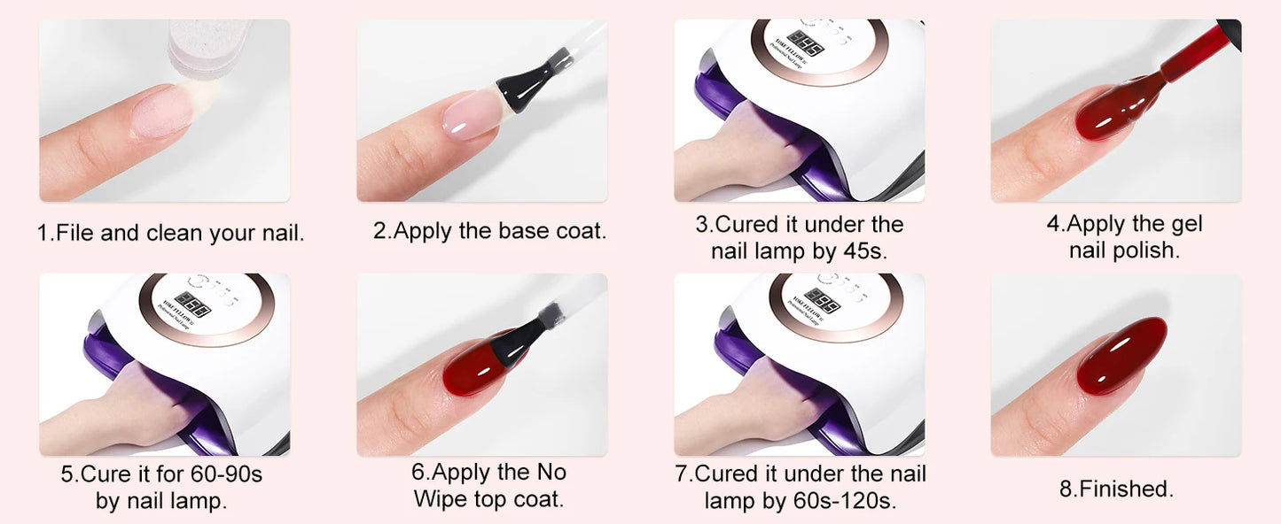 YOKEFELLOW 6-Piece Gel Nail Polish Set | Fall & Winter Seasonal Colors | UV/LED Semi-Permanent Gel Varnish