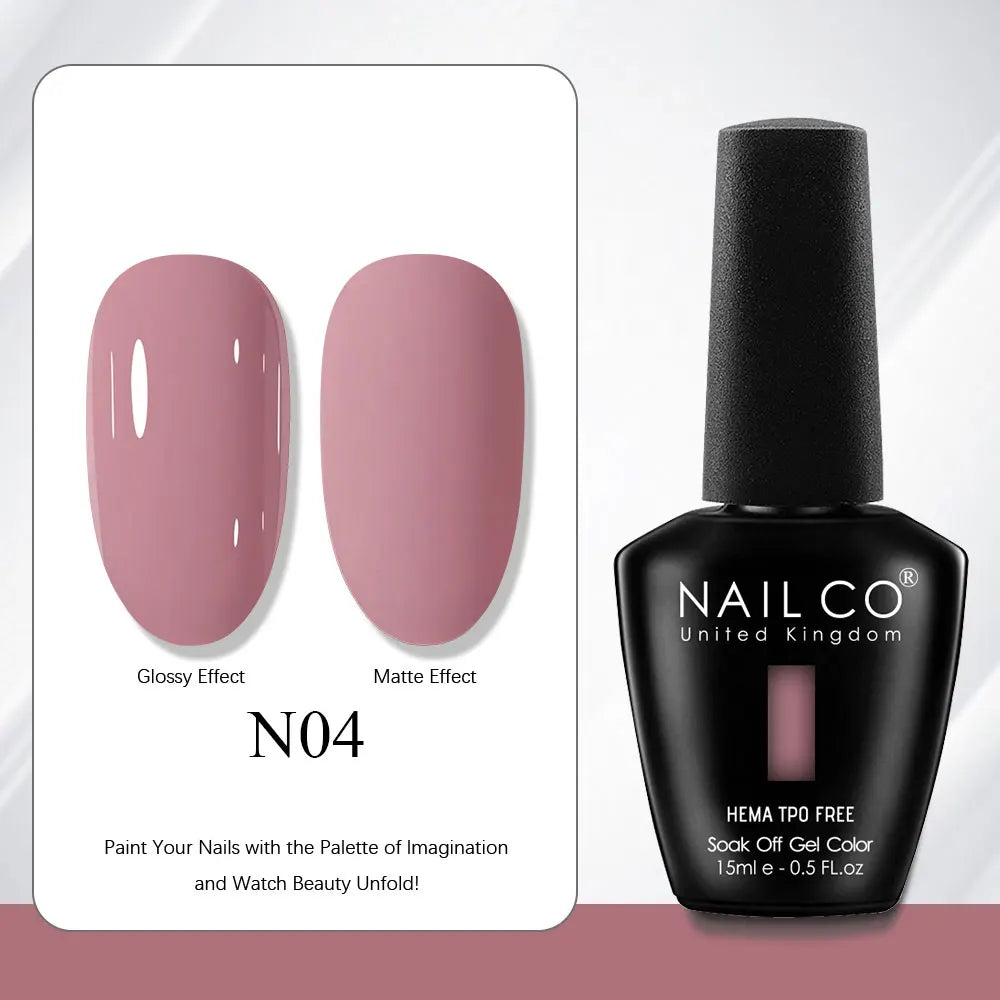 NAILCO Gel Nail Polish 15ml | 333 Colors UV/LED Soak-Off Semi-Permanent Gel Varnish | Long-Lasting Natural Resin Formula