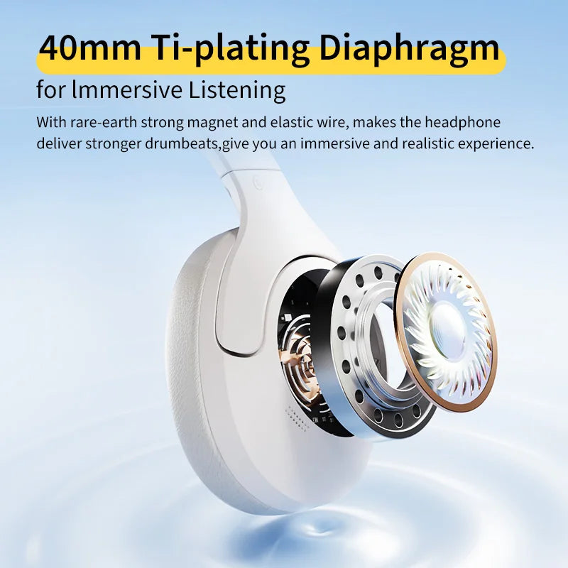QCY H3 Lite ANC Wireless Headphones — Bluetooth 5.3, 60H Battery, Active Noise Cancelling