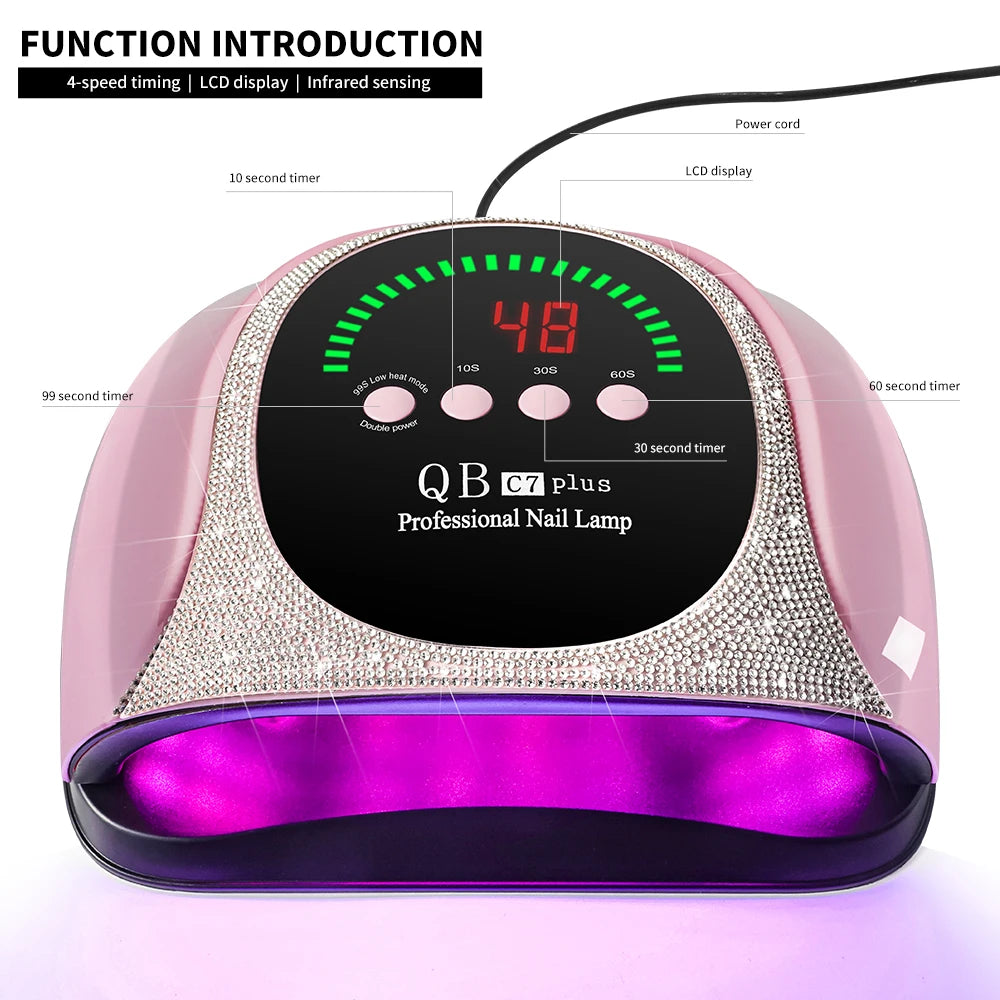 57 LED UV/LED Nail Lamp — Professional Gel Polish Curing Light with Diamond Design