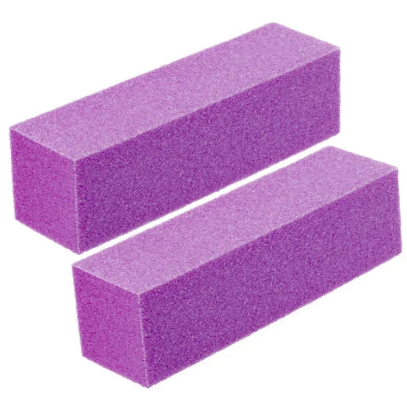 2-Pack 4-Sided Nail Buffer Block | Professional Sponge Manicure Tool for Acrylic & Natural Nails