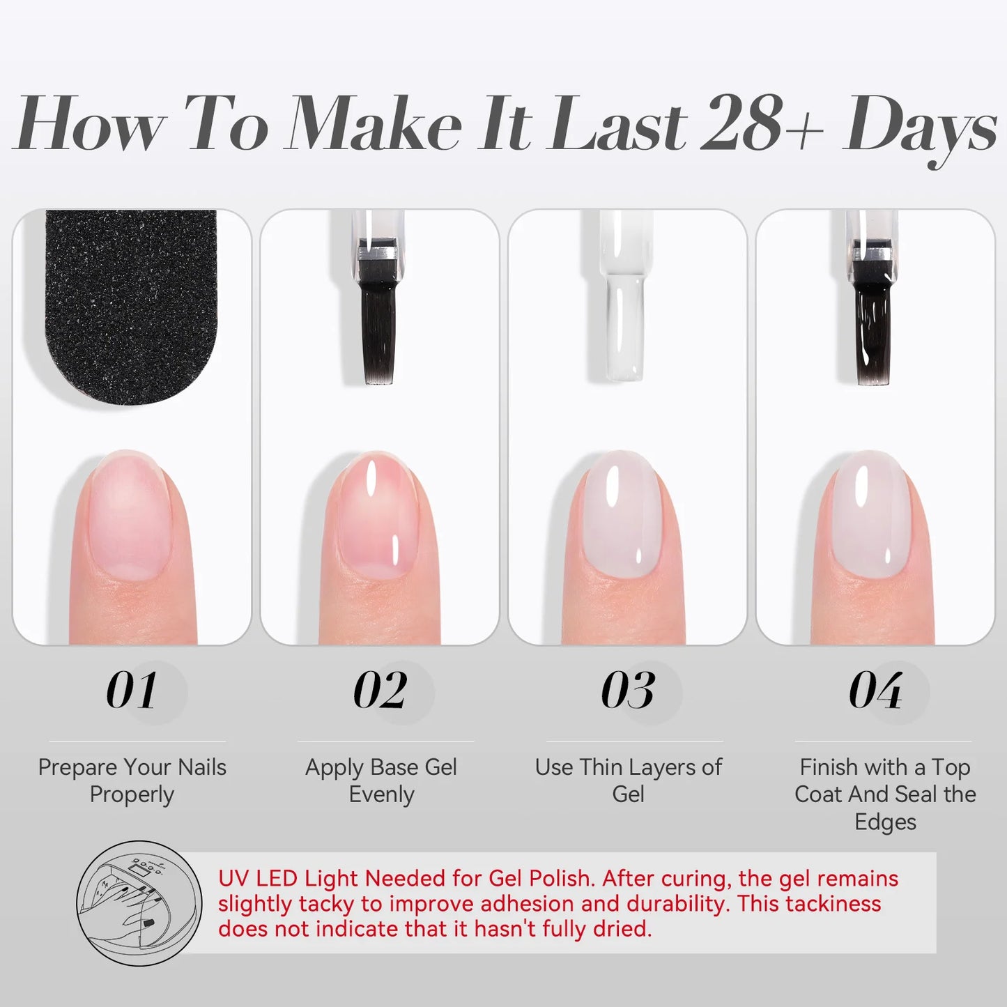 BORN PRETTY 15ml Jelly Gel Polish | Pink Nude & Glitter | Soak-Off UV/LED | 24 Shades
