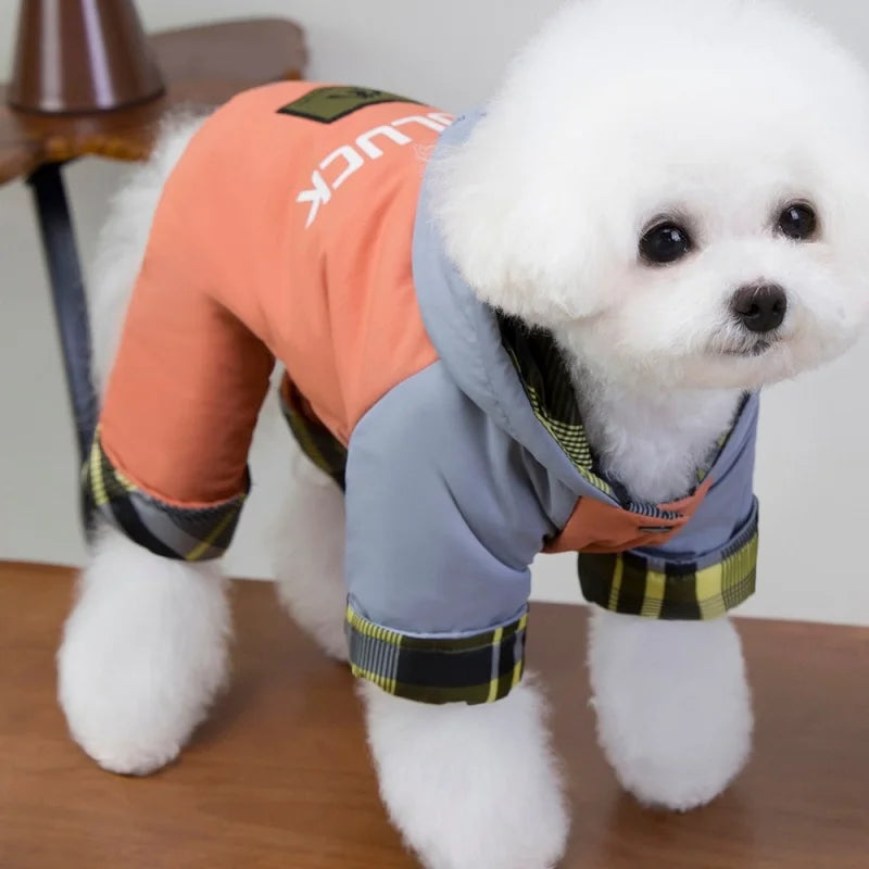 Waterproof Pet Jumpsuits Winter Fleece Dog Clothes Coat with D-ring For Small Dogs Yorkshire Bichon Puppy Clothing ropa perro