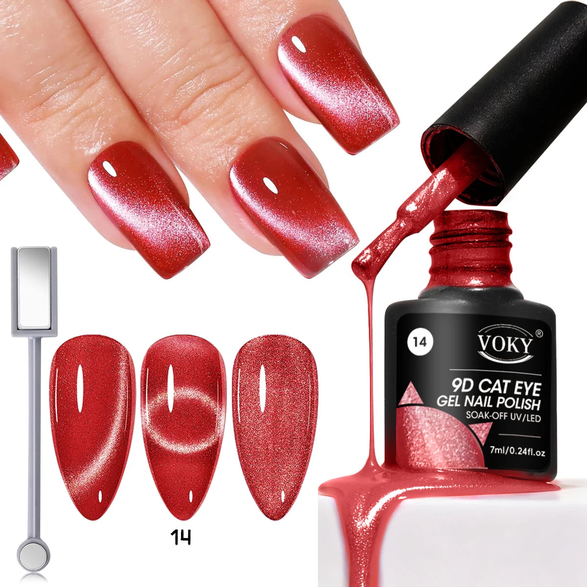 Cat Eye Gel Nail Polish 7ml | Salon-Grade Long-Lasting UV/LED Formula