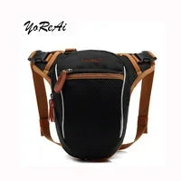 Men's Univesial Thigh Crossbody Bags Retro Fashion Outdoor Sports Belt Leg Bag Motorcycle Waterproof Canvas Waist Pack