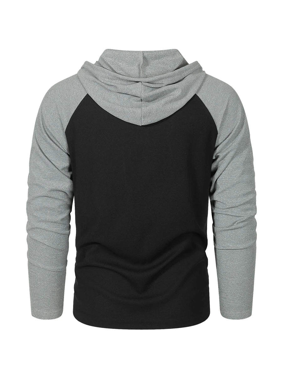Men's Hoodie Hooded Color Block Pocket Sports & Outdoor Streetwear Cool Casual Spring & Fall Clothing Apparel Hoodies Sweatshirt