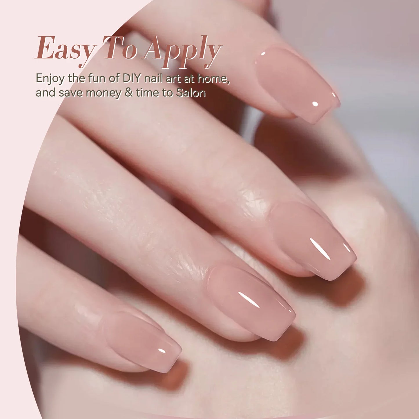 BORN PRETTY 15ml Jelly Gel Polish | Pink Nude & Glitter | Soak-Off UV/LED | 24 Shades