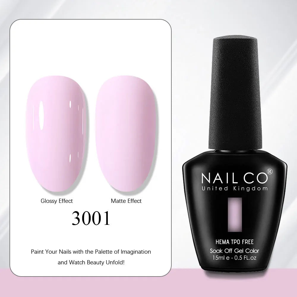 NAILCO Gel Nail Polish 15ml | 333 Colors UV/LED Soak-Off Semi-Permanent Gel Varnish | Long-Lasting Natural Resin Formula