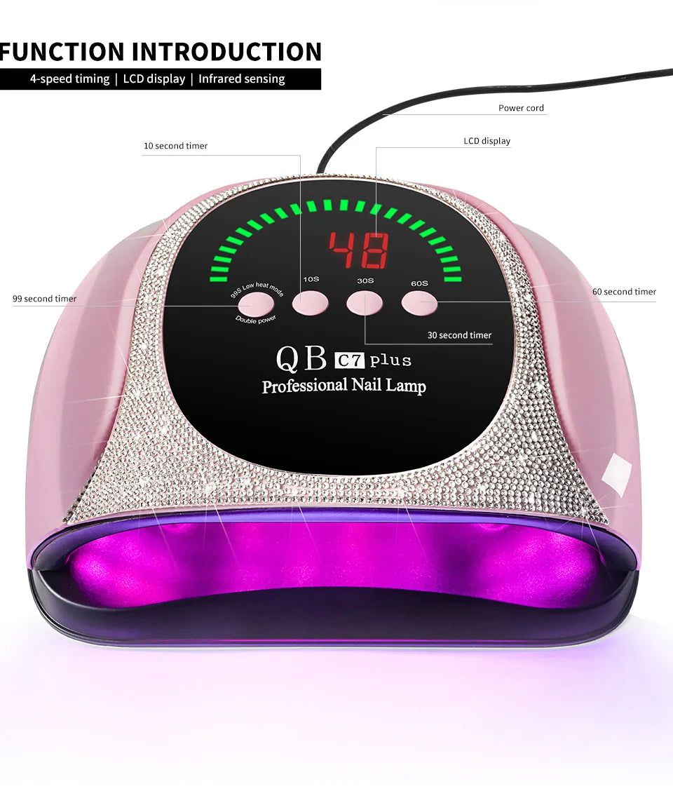 57 LED UV/LED Nail Lamp — Professional Gel Polish Curing Light with Diamond Design